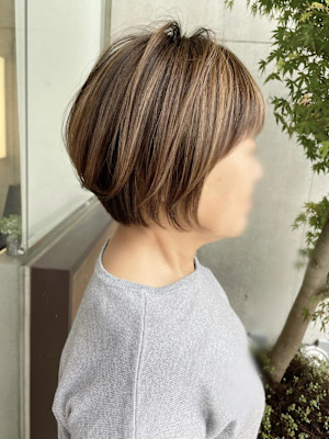 ショートボブ/丸みショート/大人/くびれ/似合わせ