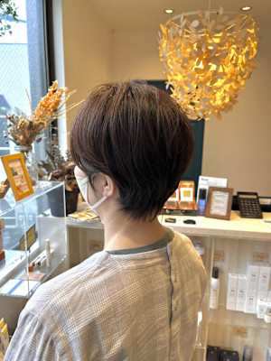 マッシュショート×グレージュ