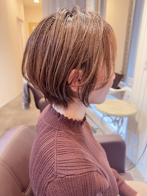 神戸白髪ぼかし・神戸ハイライト・神戸ショートボブ・小顔矯正