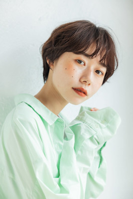 ひし形ショートパーマ