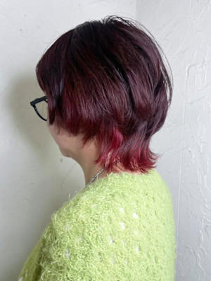 【Reir_下北沢】*ウルフショート+レッドブラウン*