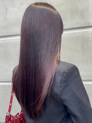 カシスラベンダー　透明感カラー　艶髪　艶トリートメント　美髪