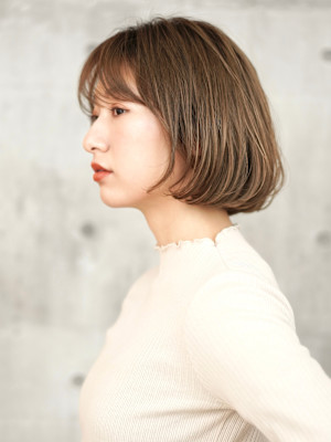 前下がりショート・ボブ/絶壁解消/前髪あり/20代/30代