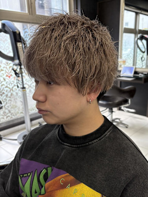 メンズ/ハイトーン/グレージュ/ブリーチ岩崎錦糸町北口