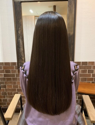 ～髪質改善～美髪縮毛矯正　黒髪ロング