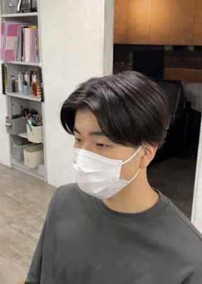 センターパート/ミディアム/メンズ/¥5280