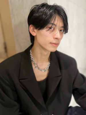 メンズ 韓国風センターパート