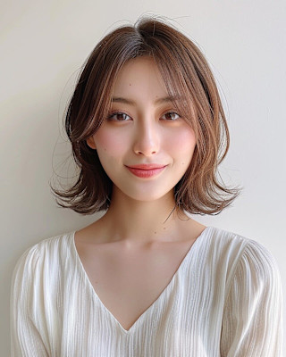 大人のこなれ感あふれる外ハネミディアムボブ