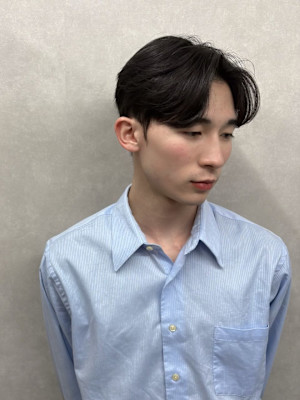 ダウンパーマ/メンズパーマ/韓国風カットセンターパート