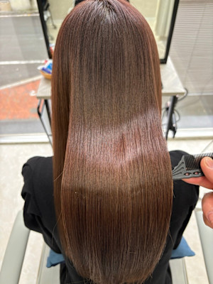 美髪髪質改善トリートメント/似合わせカット/フェミニンロング