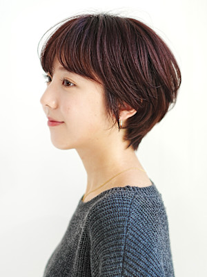 前下がりショート・ボブ/絶壁解消/前髪あり/20代/30代