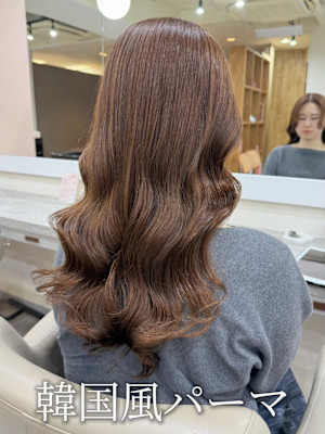 韓国風パーマ/コテ巻き風パーマ/レイヤーカット
