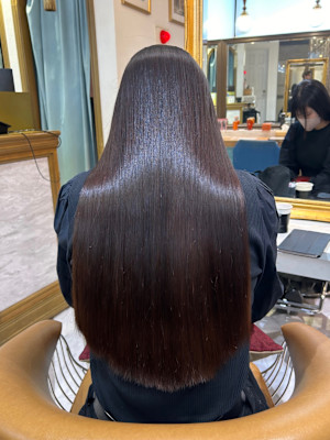 イメチェン外ハネボブ美髪ワイドバングレイヤー髪質改善縮毛矯正