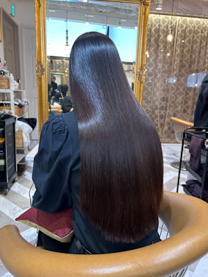 イメチェン外ハネボブ美髪ワイドバングレイヤー髪質改善縮毛矯正