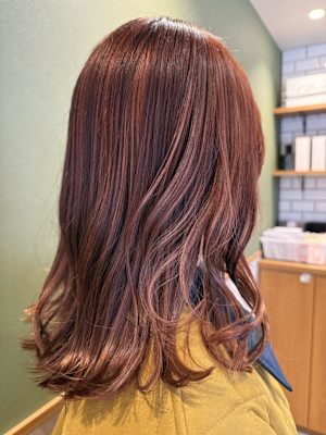 ハイライト×オレンジブラウンカラー