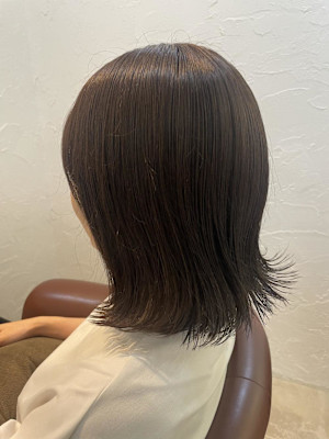 グレージュcolor×外ハネ