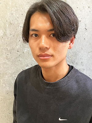 ニュアンスパーマ×センターパート【立川/メンズ】