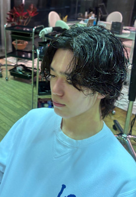 ★シャドウパーマ×センターパート