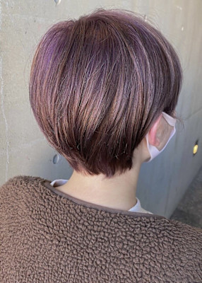 パープルベージュ×コンパクトショート