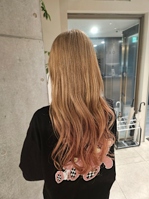 ピンクベージュ＊グラデーションカラー