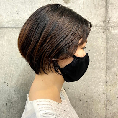 骨格補正効果抜群◎ショートボブ