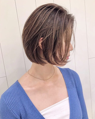 ミニボブ　ダブルカラー＊シアーベージュ