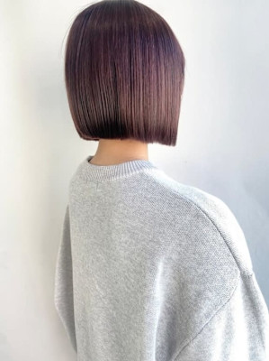 ピンクラベンダー×ミニボブ