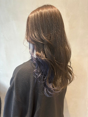 インナーカラー＊明るめブルー