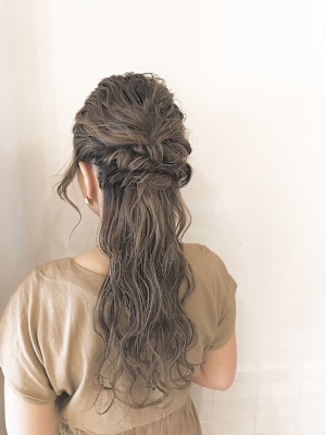 王道ゆるふわハーフアップ＊