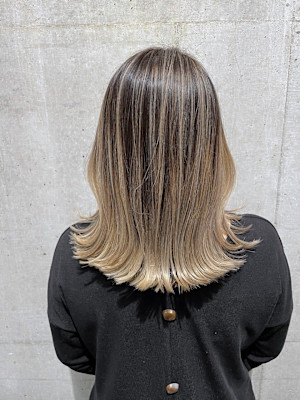 バックコーミング×バレイヤージュ