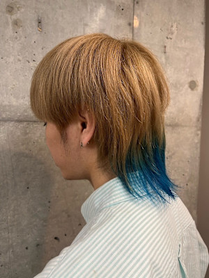 men'sウルフ×インナーカラー