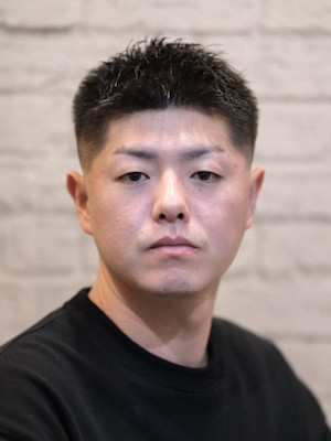 メンズ／スキンフェード／ベリーショート／アップバング