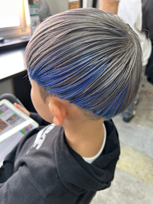 グレー×ブルー