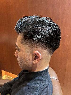 銀座　理容室　個室　床屋　外国人風ヘア　ナチュラルバック