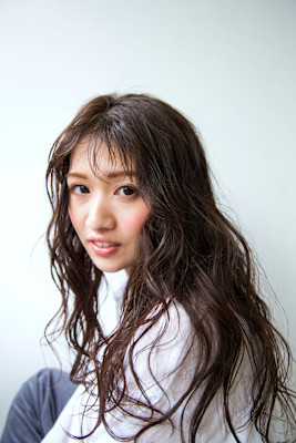 無造作パーマ☆ピンクオレンジ