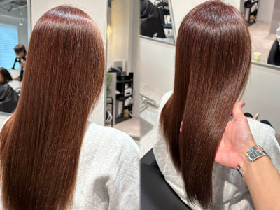 ピンクベージュ【船橋／白髪ぼかし】