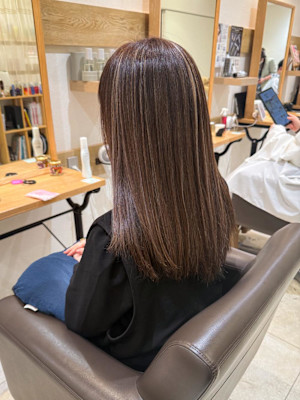 白髪ぼかしハイライトカラー30代40代50代ブルーグレージュ