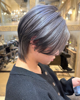 メンズウルフ　エンドカラー　エンドカラーブラック　