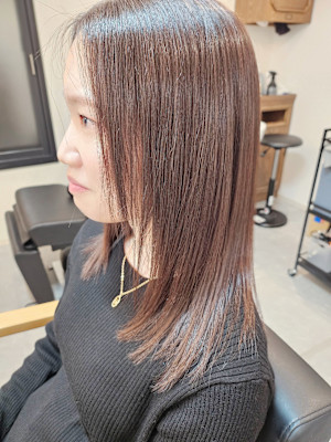 美髪縮毛矯正×艶カラー