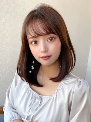 ウェーブミディアム/メルティカラー/レイヤー/似合わせカット