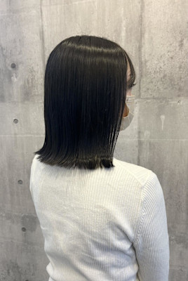 オリーブブラック×ボブ