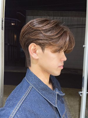 襟足を抑えたカルマパーマ