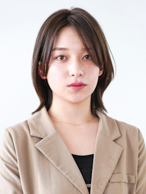 ミディアム・ボブ/絶壁解消/前髪あり/20代/30代
