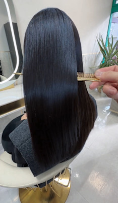 【理想スタイル★】髪質改善×ブルーブラックカラー