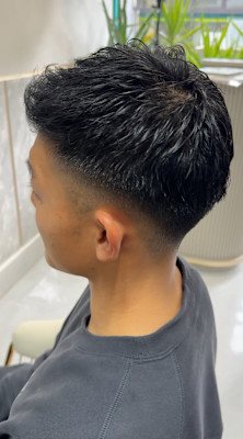 【メンズ】刈り上げ/ツーブロック/アップバング/短髪黒髪