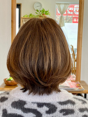 ボブ＋極太カールアイロン