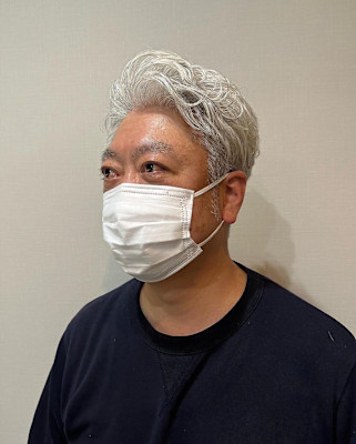 30代・40代　メンズ　グレイヘア　パーマヘア