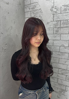 ブリーチなしワインレッド【錦糸町北口】