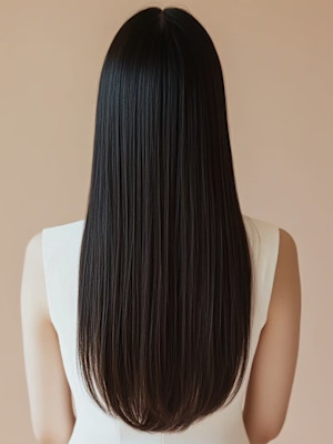 ストレートヘア 髪質改善 ツヤ髪 ロングヘア ブラック