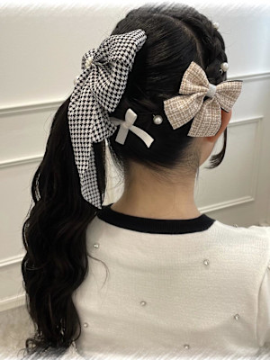 リボンたっぷり！編みカチュサイドポニー♪_ユウ